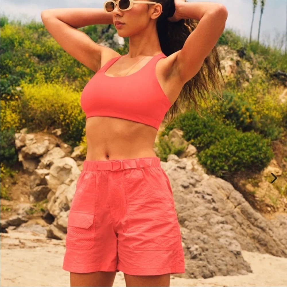 Outdoor Voices Hot Coral Pink RecNylon 4" Short- S